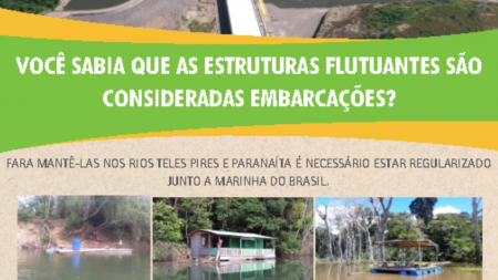 UHE Teles Pires alerta sobre instalação de flutuantes nos rios Teles Pires e Paranaíta UHE Teles Pires alerta sobre instalação de flutuantes nos rios Teles Pires e Paranaíta