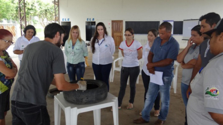 Curso de reaproveitamento de pneus é realizado em Paranaíta Curso de reaproveitamento de pneus é realizado em Paranaíta