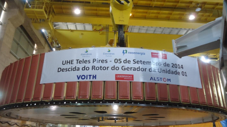UHE Teles Pires instala a maior peça da unidade geradora UHE Teles Pires instala a maior peça da unidade geradora