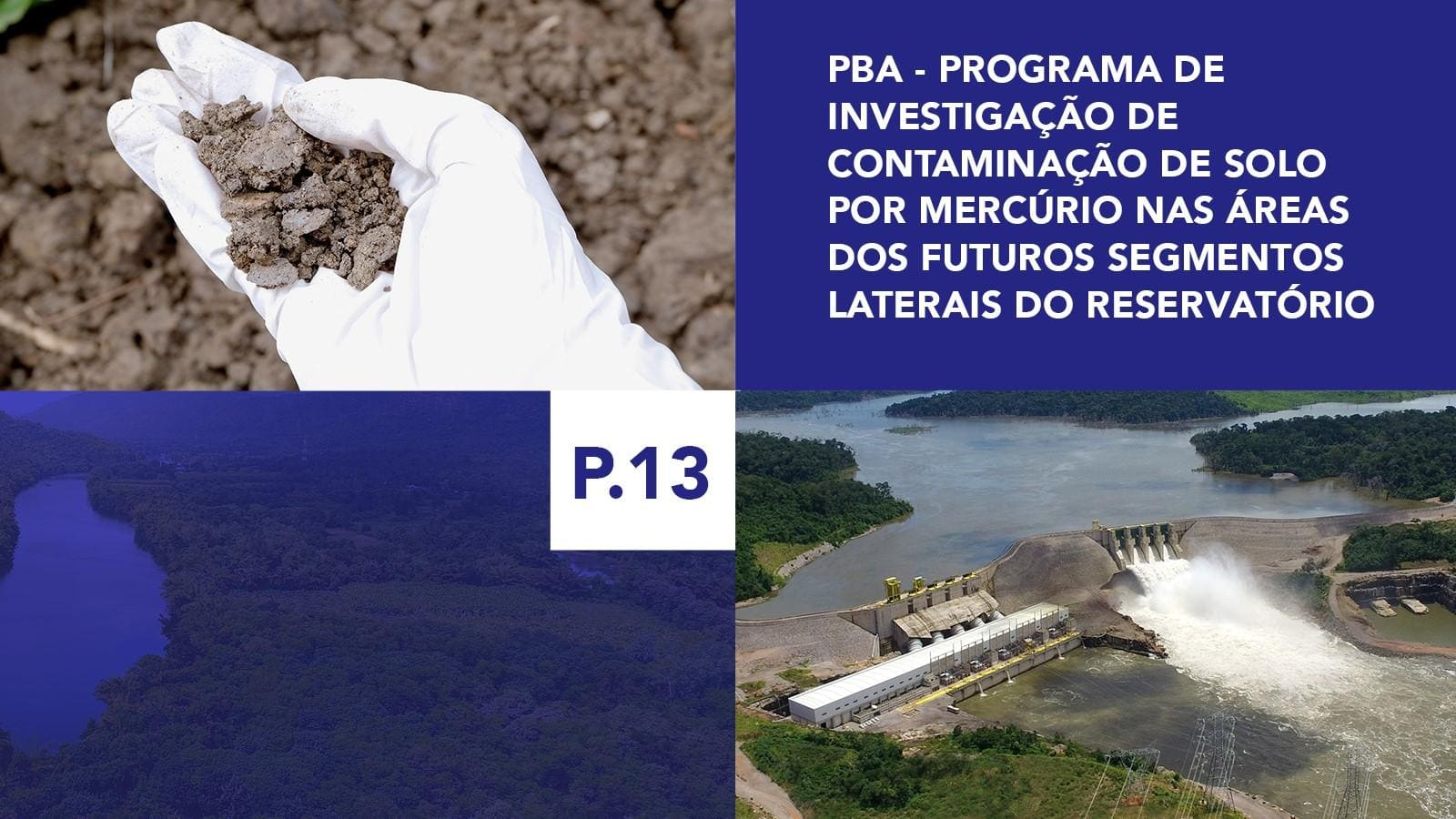 P.13 - Programa de Investigação de Contaminação de Solo por Mercúrio nas Áreas dos Futuros Segmentos Laterais do Reservatório P.13 - Programa de Investigação de Contaminação de Solo por Mercúrio nas Áreas dos Futuros Segmentos Laterais do Reservatório